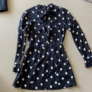 REFORMATION MINI POLKA DOT DRESS